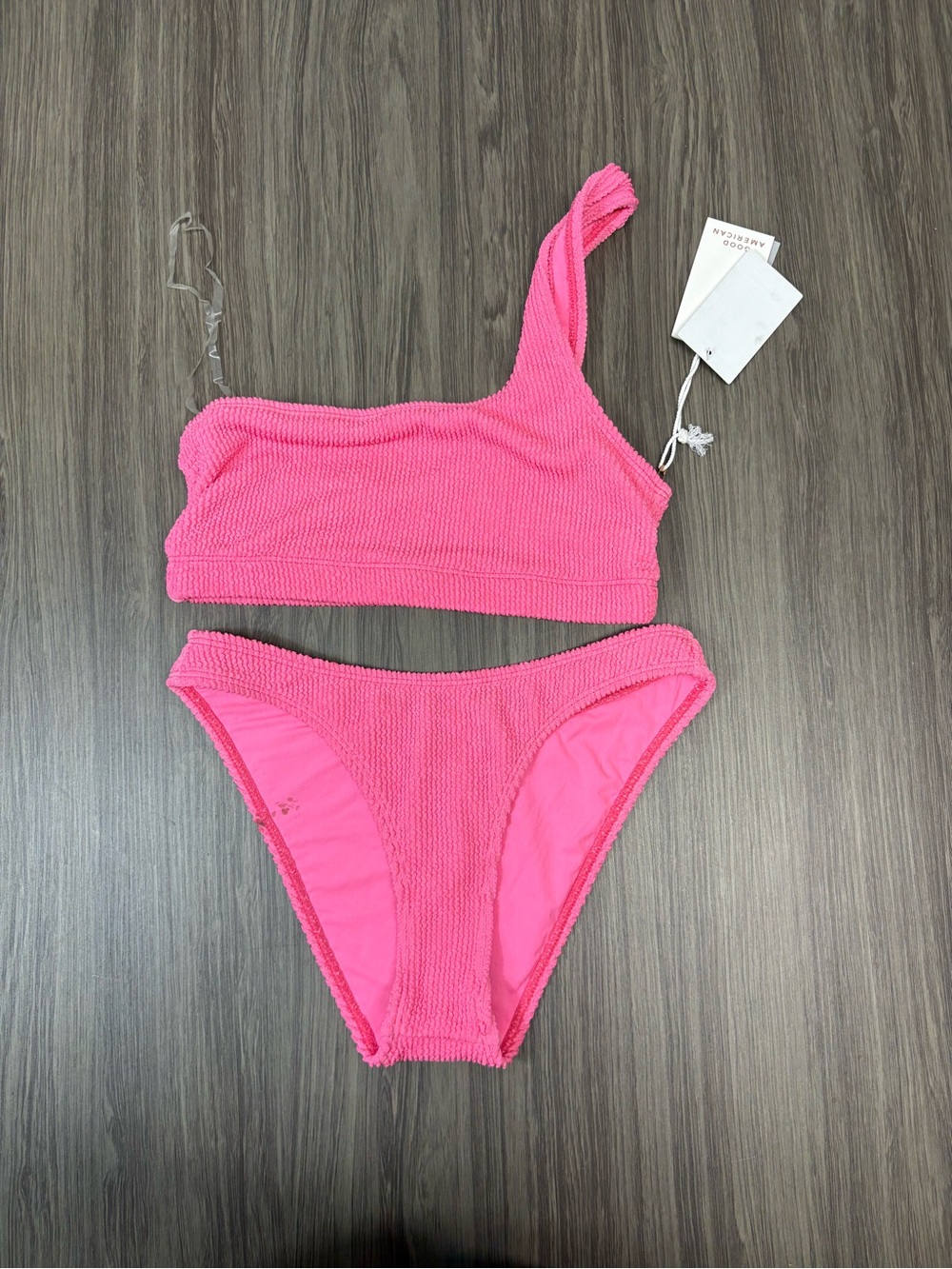 NWT Good American Always Fits Smocked Bikini 2 Piece Swim Suit - SIZE 00/0